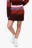 Opening Ceremony Pink/Brown Ombre Cotton Striped Sweater + Mini Skirt Set Size S