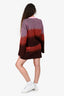 Opening Ceremony Pink/Brown Ombre Cotton Striped Sweater + Mini Skirt Set Size S