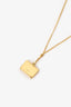 Celine Gold Tone Triomphe Bag Pendant Necklace