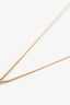 Celine Gold Tone Triomphe Bag Pendant Necklace
