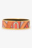 Hermès Multicolour Patterned Wide Enamel Bangle