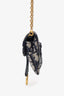 Christian Dior 2020 Blue Oblique Canvas Dior Nano Saddle Chain Pouch Bag