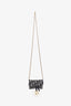 Christian Dior 2020 Blue Oblique Canvas Dior Nano Saddle Chain Pouch Bag