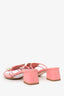 Roger Vivier Pink Patent Leather Bikiviv' 45 Sandals Size 35.5