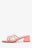 Roger Vivier Pink Patent Leather Bikiviv' 45 Sandals Size 35.5
