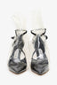 Jimmy Choo X Off White Black/PVC Satin Claire 100 Pointed Heels Size 36.5