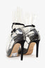 Jimmy Choo X Off White Black/PVC Satin Claire 100 Pointed Heels Size 36.5