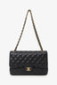 Pre-Loved Chanel™ 2019 Black Caviar Leather Jumbo Double Flap Should Bag