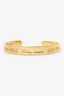 Miu Miu Gold Tone Logo Cut-out Cuff Bracelet