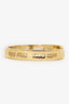 Miu Miu Gold Tone Logo Cut-out Cuff Bracelet
