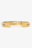 Miu Miu Gold Tone Logo Cut-out Cuff Bracelet