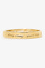 Miu Miu Gold Tone Logo Cut-out Cuff Bracelet
