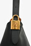 Louis Vuitton Black Leather 'Low Key Hobo MM' Shoulder Bag with Monogram Pouch