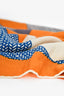 Hermès Orange/Blue Cashmere/Silk 'Mon Premier Galop' Scarf 140