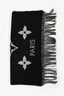 Louis Vuitton Black/Grey Cashmere Monogram Rectangle Scarf