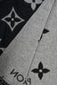Louis Vuitton Black/Grey Cashmere Monogram Rectangle Scarf