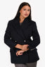 Alexander McQueen Navy Wool Blazer Coat Size 40