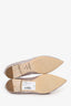 Jimmy Choo Silver/Pink Glitter Bow Pointed Toe Flats Size 36