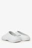 Prada White Rubber Logo Mules Size 35