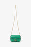 Gucci Green/Gold Leather Mini 'Marmont' GG Crossbody Bag