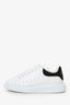 Alexander Mcqueen White/Black Leather Platform Sneakers Size 40