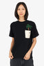 Loewe Black Cotton/Knit Anagram Embellished Palm Tree T-Shirt Size S