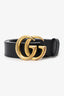 Gucci Black Leather GG Marmont Belt Size 95