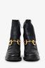 Gucci Black Leather 1955 Horsebit Ankle Boots Size 37.5