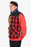 Mastermind Red/Yellow Checked Puffer Vest Size 42