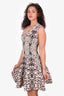Alaïa White Leopard Print Sleeveless Midi Dress Size 36