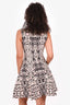 Alaïa White Leopard Print Sleeveless Midi Dress Size 36
