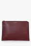 Acne Studios Burgundy Leather Zip Pouch