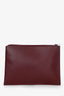 Acne Studios Burgundy Leather Zip Pouch