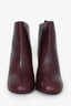 Victoria Beckham Burgundy Leather Ankle Boots Size 41
