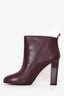Victoria Beckham Burgundy Leather Ankle Boots Size 41