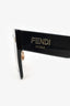 Fendi Black Frame Side Logo Square Sunglasses