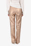 Pre-Loved Chanel™ 2005 Gold Metallic Linen/Silk Trousers Size 38
