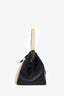 Celine Black/Cream Leather Logo Belt Bag