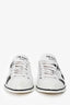 Prada White Graphic Printed Pointed Toe Sneakers Size 39