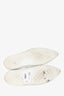 Prada White Graphic Printed Pointed Toe Sneakers Size 39