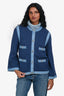 Pre-Loved Chanel™ 2021 Blue Denim Trim 4 Pocket Jacket Size 38