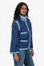 Pre-Loved Chanel™ 2021 Blue Denim Trim 4 Pocket Jacket Size 38