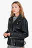 Acne Studios Black Leather New Merlyn Jacket Size 38