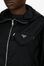 Prada 2021 Re-Nylon Triangle Pocket Detail Hooded Zip-Up Jacket Size 40