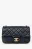 Pre-Loved Chanel™ 2019-20 Navy Lambskin Leather Mini Rectangular Pearl Crush Flap Bag