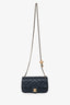 Pre-Loved Chanel™ 2019-20 Navy Lambskin Leather Mini Rectangular Pearl Crush Flap Bag