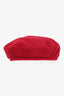 Maison Michel Red 'New Billy' Beret Hat Size M