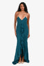 Haute Hippie Teal Silk Sleeveless Maxi Dress Size S