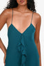 Haute Hippie Teal Silk Sleeveless Maxi Dress Size S