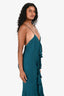 Haute Hippie Teal Silk Sleeveless Maxi Dress Size S